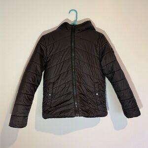 Kids Girls Michael Kors Size 14/16 Black Hooded Puffer Coat